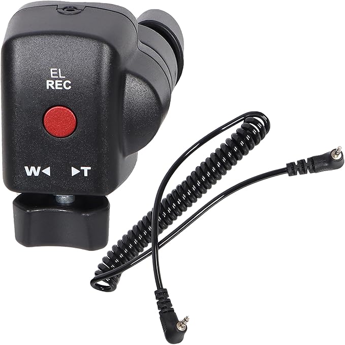 Zoom remote mounted to a tripod handle.